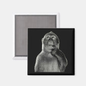 Funny Monkey Meme With Retro Odore Humor Art Style マグネット (正面/裏面)