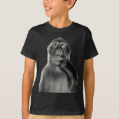 Funny Monkey Meme With Retro Odore Humor Art Style Tシャツ (正面)