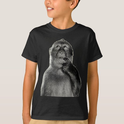 Funny Monkey Meme With Retro Odore Humor Art Style Tシャツ (正面)
