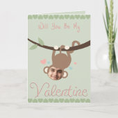 Funny Monkey Photo Valentine Card  シーズンカード (正面)