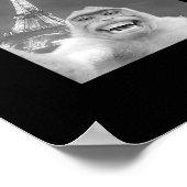 Funny Monkey Selfie Eiffel Tower In Paris Men Wome ポスター (角)