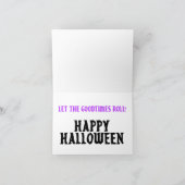 Funny Monkey toilet paper mummy Halloween Card  サンキューカード (内部)