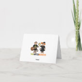 Funny Monkey toilet paper mummy Halloween Card  サンキューカード (裏面)
