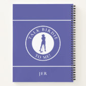 Funny Monogram Golf Log Game Day Progress For Her ノートブック (裏面)