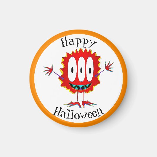 Funny, Monster, Halloween マグネット (正面)