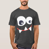 Funny Monster Halloween  Monster Face Tシャツ (正面)
