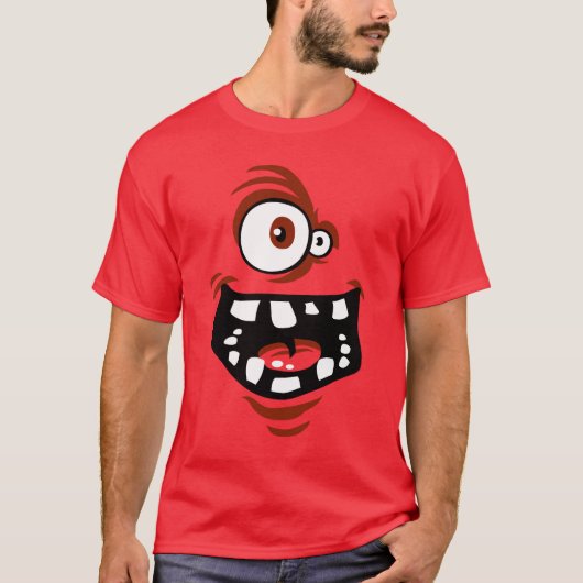 Funny Monster T-shirt red Tシャツ (正面)