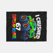 Funny Monster Truck Six Seven Meme Boys Kids Schoo フリースブランケット (正面(横))