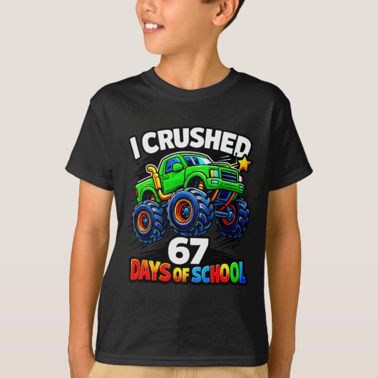 Funny Monster Truck Six Seven Meme Boys Kids Schoo Tシャツ (正面)