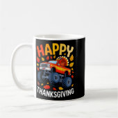 Funny Monster Truck Turkey Happy Thanksgiving For  コーヒーマグカップ (左)