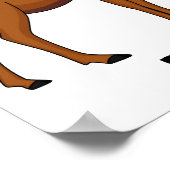 Funny moose cartoon illustration ポスター (角)