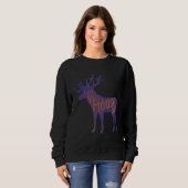 Funny Moose Lover Quote Cool Forest Animal Pun Gif スウェットシャツ (正面フル)