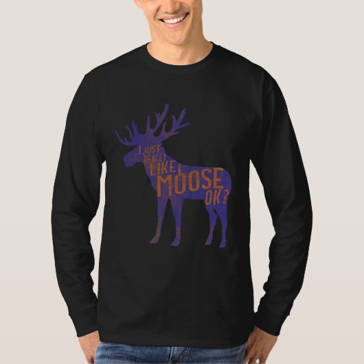Funny Moose Lover Quote Cool Forest Animal Pun Gif Tシャツ (正面)
