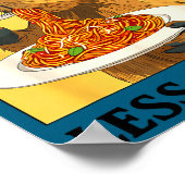 Funny More Spaghetti Less Upsetti Capybara ポスター (角)