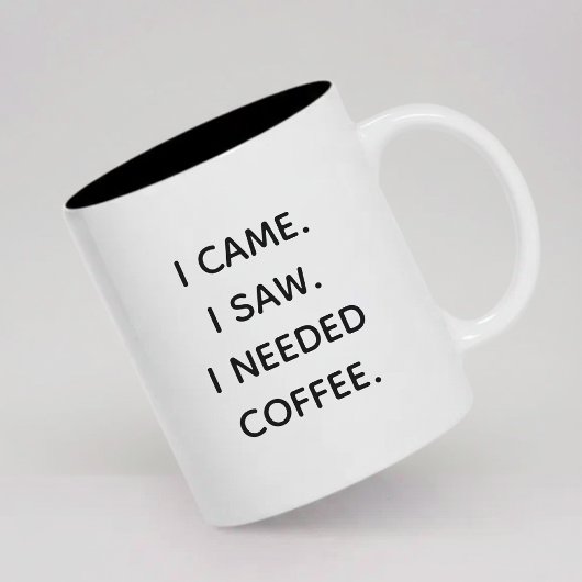 Funny Morning Coffee Mug Gift for Him or Her ツートーンマグカップ