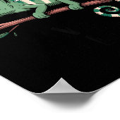 Funny Morning Person Coffee Lover Chameleon  ポスター (角)