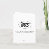 Funny Moses Ten Commandments Blank Greeting card カード (裏面)
