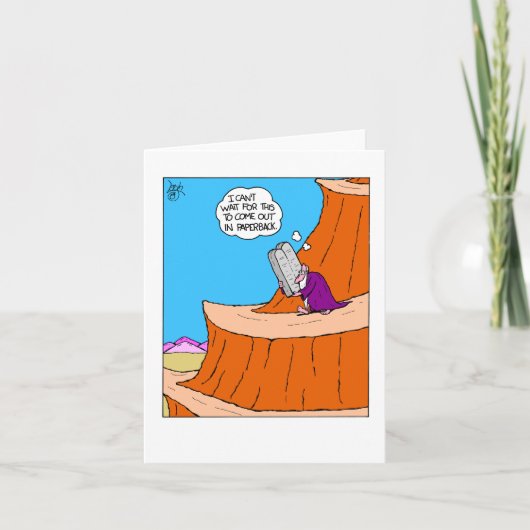 Funny Moses Ten Commandments Blank Greeting card カード (正面)