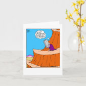 Funny Moses Ten Commandments Blank Greeting card カード (黄色い花)