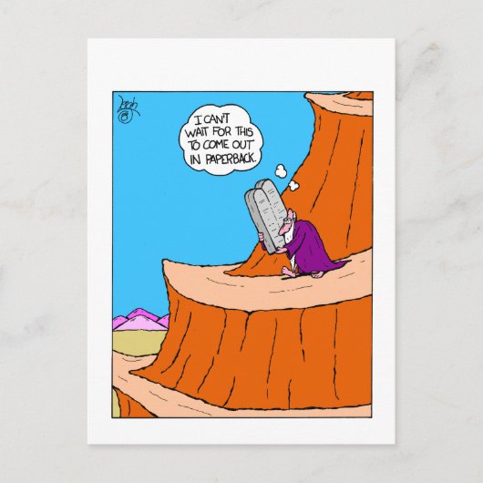 Funny Moses Ten Commandments Postcard ポストカード (正面)