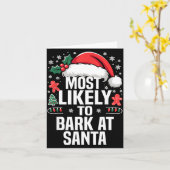 Funny Most Likely To Christmas Family Pajama Match カード (黄色い花)