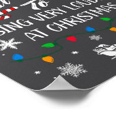 Funny Most Likely To Christmas Singing Long Sleeve ポスター (角)