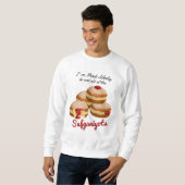 Funny Most Likely to Eat Sufganiyot Hanukkah Food  スウェットシャツ (正面フル)