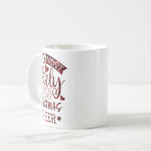 Funny Most Likely To Spread Christmas Cheer Plaid コーヒーマグカップ (正面左)