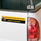 Funny Mostly Prayers Bumper Sticker - Monk Cat Car バンパーステッカー (トラック上)