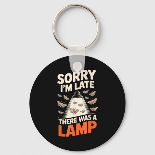 Funny Moth Collector Collecting Ledopterology Men キーホルダー (正面)