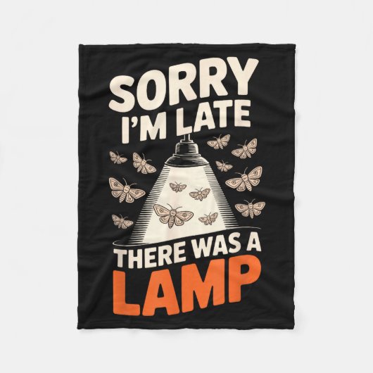 Funny Moth Collector Collecting Ledopterology Men  フリースブランケット (正面)