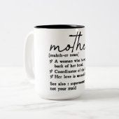 Funny Mother Definition ツートーンマグカップ (正面左)