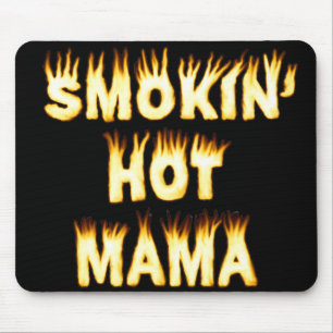 funny Mother Flames Smokinの熱いママ マウスパッド