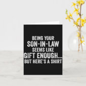 Funny Mother In Law Sarcastic Humor Quote From Son カード (黄色い花)