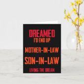 Funny Mother In Law Son In Law Quote Men Women  カード (黄色い花)