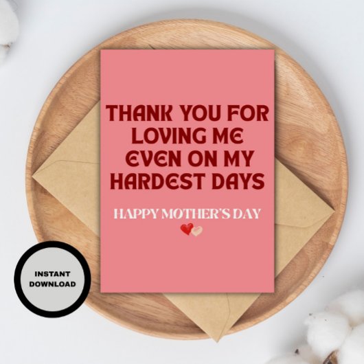 Funny Mother’s Day Card,  DIY Mother’s Day Gift  カード