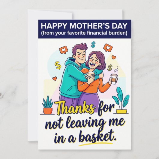 Funny Mother’s Day Card from Son or Daughter シーズンカード (正面)