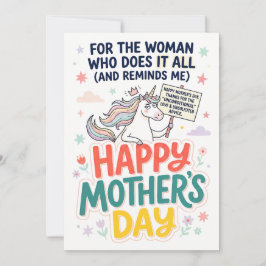 Funny Mother’s Day Unicorn Card シーズンカード