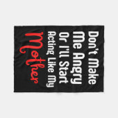 Funny Mother's Day  フリースブランケット (正面(横))