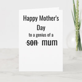 Funny Mother's Day | A Genius of a Mum カード