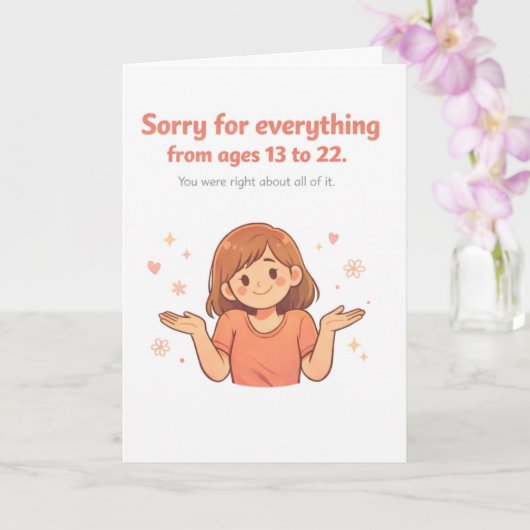 Funny Mother's Day Card – Sorry for Everything fro カード (蘭)