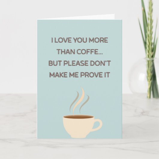 Funny Mother's Day Coffee Photo Card カード (正面)