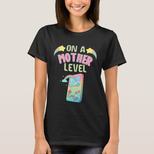 Funny Mothers Day On A Mother Level Retro Games Co Tシャツ (正面)