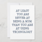 Funny Mother's day photo TECH SUPPORT MOM Card  シーズンカード (正面)