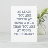 Funny Mother's day photo TECH SUPPORT MOM Card  シーズンカード (スタンド正面)