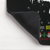Funny Mothman Ugly Christmas Sweater Believe Crypt マウスパッド (コーナー)