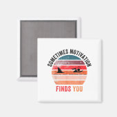 Funny Motivation Shark Quote, Sometimes Motivation マグネット (正面/裏面)