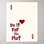 Funny Motivational Ace of Hearts Trendy Wall Art ポスター (正面)