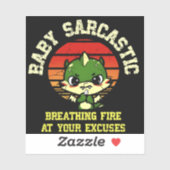 Funny Motivational Dragon - Burn Your Excuses シール (シート)