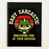 Funny Motivational Dragon - Burn Your Excuses プランナー手帳 (正面)